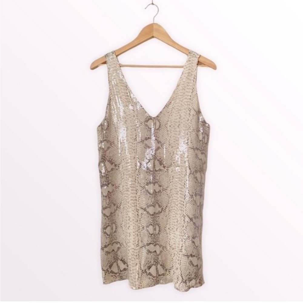 Parker Sequin Python Print Shift Dress - image 6
